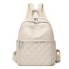 Bolso de mujer 2024 nueva moda señoras mochila de cuero suave simple color sólido gran capacidad mochila de viaje al por mayor