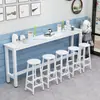 Mesa de bar de parede varanda uso doméstico borda estreita mesa longa loja de milk tea prateleira estreita de parede mesa e cadeiras mesa longa esguia
