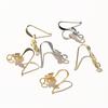 Pendientes pequeños de mariposa con forma de gancho para la oreja, chapados en cobre, de color oro auténtico de 18 quilates, hechos a mano, accesorios de joyería para las orejas.