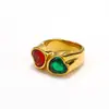 Diseño de nicho ins europeo y americano lujo ligero anillo de titanio y acero con gema en forma de corazón moda femenina corazón anillo de oro de 18 quilates al por mayor