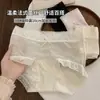 Renda Simples Japonesa Roupa Íntima Feminina Meninas Sem Costura Cintura Média Confortável Cor Sólida Laço Novo Estilo 2026 Calcinha Triângulo
