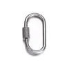 Hebilla de conexión de tornillo ovalada de estrella de cinco puntas de acero inoxidable transfronteriza se puede desenroscar hebilla de tornillo accesorios para collar llavero DIY