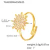 Miduoduo Super Flash Sol Pequeño Incrustado Zircón 5A Clavícula Doble Capa Conjunto de Collar Pulsera Anillo Material de Acero Inoxidable