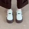 Zapatos Planos de Felpa Estilo Retro con Suela Gruesa y Punta Redonda de Boca Profunda para Mujer 2025 Otoño Nuevos Mocasines Versátiles con Diseño de Suela Gruesa