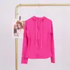 Jaqueta com Capuz Lulu em Estoque com Etiqueta, Entrega Direta, Roupa para Corrida e Yoga, Cardigan Esportivo Slim-Fit com Zíper
