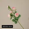 Ramo de flores artificiales tipo rosa de borde horneado estilo francés, arreglo floral para decoración de escena, rosa de múltiples cabezas, flor seca, flor artificial