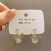 Aretes Largos de Borla de Mariposa Acrílico Mariposa Moda de Alta Gama Celebridad de Internet Mismos Aretes con Aretes de Lazo para Mujer