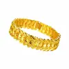 Pulsera Dorada de Moda Kaiwei con Varios Diseños Pulsera de Trébol Chapada en Oro de 24 Quilates Cadena de Reloj Ancha con Patrones Brillantes para Hombre