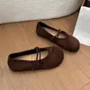 Zapatos retro estilo coreano Mary Jane con una sola correa para mujer, nuevo modelo verano 2026, zapatos planos de ballet con punta redonda y corte bajo