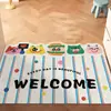 Alfombra de piso de anillo de seda para el hogar con cachorro de dibujos animados, alfombra de piso resistente a la suciedad y al desgaste para la entrada, PVC, se puede cortar, la alfombra del hogar se puede usar para el pelo
