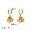 Pendientes de Acero Inoxidable con Diseño de Caracola Personalizados Transfronterizos para Mujer Diseño de Nicho Pendientes de Acero de Titanio Color Oro de 18K Gama Alta