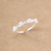 Anillo de plata de ley 925 con forma de rosa para mujer, sencillo, artístico, dulce, fresco y elegante, abierto, J5422