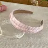 Diadema de Rayas Cuadros Rosa Dulce para Mujer Aplanamiento de Frente Alta Diadema para el Cabello Nueva de Primavera Lazos para el Cabello Pinzas para el Cabello Accesorios para el Cabello