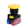 YW1B-M4E/A4E reinicio automático arranque pulsador momentáneo autoblocante tres fases cabeza de hongo 22mm interruptor pulsador impermeable IP65
