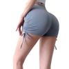 Shorts de Yoga de Verano con Cordón de Tres Puntos Transfronterizos de Cintura Alta para Adelgazar Caderas, Ajustados para Correr, Deportes, Pilates, Pantalones Cortos Hot para Mujeres
