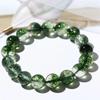 Pulsera Fantasma Verde Pulsera Cornucopia de Cristal Cielo Estrellado Teñido Mar de Flores Explosivas Pulsera Verde Algas Cielo Estrellado Pulsera