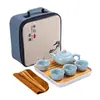Horno de cerámica portátil dingkiln juego de té kung fu de viaje Taza Express de Viaje bolsa de almacenamiento regalo para actividad de empresa LOGOTIPO personalizado