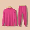 Conjunto de ropa interior térmica de otoño para hombre de la marca Source, algodón puro, fino, cálido, cuello redondo, talla grande, para mediana edad y mayores, venta al por mayor y entrega directa