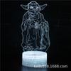 Suministro Exclusivo Transfronterizo de Luces Nocturnas 3D Led Acrílicas Estéreo de la Serie Star Wars Lámparas de Mesa Táctiles Luces Nocturnas Creativas