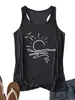 Amazon Ebay Sitio Independiente Casual Cómodo Versátil Mujer Paloma Voladora Raya de Sol Camiseta sin Mangas Comercio Exterior Transfronterizo