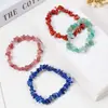 Pulseira Elástica de Pedras Naturais Ágata Cristal Irregular Transfronteiriça Joia de Mão Europeia e Americana Pulseira de Pedras Coloridas Atacado