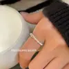 Anillo de Plata S925 con Textura Arrugada de Aguamarina para Mujer, Estilo Ins, Textura Suave, Sensación de Alta Gama, Anillo Abierto