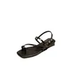 Sandálias Femininas Estilo Europeu e Americano para Comércio Exterior Transfronteiriço para Uso ao Ar Livre 2025 Novas Casuais Versáteis Leves Salto Bloco Moda Sapatos de Praia para Mulheres