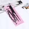 Variedad de juego de pasadores para depilación de cejas, grandes y pequeños, palitos de colores para depilación de cejas, herramienta negra para peinar el cabello, accesorio para el cabello que no daña, pasadores de depilación de cejas con forma de capullo de flor
