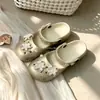 Sandalias Mary Jane de verano para mujer, estilo coreano, nicho, flor de perla dulce, DIY, estilo ballet, ligeramente arqueadas, zapatos perforados ligeros