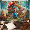 Tela Colgante de Super Mario Dibujos Animados de Nintendo Fondo de Juego Ancla Tela Decorativa Habitación Dormitorio Habitación Pared Tela para Renovar