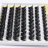 Pestañas Postizas Segmentadas de Siete Filas Amazon, Pestañas Gruesas Estilo Manga, Vástago Fino Negro Cola de Pez, Empaquetadas por el Fabricante, con un Efecto Esponjoso