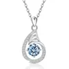 Comercio Exterior Transfronterizo Plata de Ley S925 Lujo Ligero Nicho Amazon Doce Piedras de Nacimiento Cadena para Clavícula Collar con Colgante de Diamante Moissanita