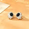 Pendientes de Arenisca Azul y Amazonita de Diseño Irregular con un Toque de Lujo, Accesorios para Orejas de Moda y Únicos de Nicho en un Estilo Dulce-Cool