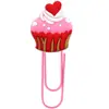 Clips para papel grandes transfronterizos, material de oficina, clips para papel creativos y lindos, pines en forma de U, marcapáginas de dibujos animados de PVC para pasteles y postres