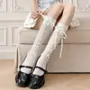 Meias Lolita com renda, estilo fino de verão com laço de fita, estilo ballet, meias 3/4 estilo Mary Jane JK japonês para mulheres