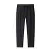 Pantalones casuales nuevos de verano para hombre cintura elástica deportivos de pierna recta con caída transpirables antiarrugas secado rápido pantalones frescos