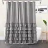 Cortina de Ducha de Poliéster Estilo Falda de Amazon, Resistente al Moho e Impermeable, Cortina Colgante Divisoria de Baño, Hecho a Medida