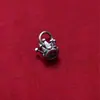 Cuentas colgantes de corona DIY pulsera tejida a mano collar colgante S925 joyería de plata de ley accesorios de plata materiales