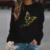 2024 Amazon Otoño e Invierno Nuevo Europeo y Americano Estampado Casual Holgado Sudadera Manga Larga Top para Mujer Sudor Mujer