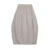 Saia Longa de Designer Wanwei para Mulheres 2026 Primavera Novo Estilo Fenda nas Costas Cintura Elástica Saia Floral Meia-Saia P5325-1