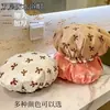 Gorro de ducha de doble capa para mujer, impermeable, adecuado para uso doméstico, cocina y para proteger el cabello de los humos de la cocina; también una gorra secadora de pelo para niñas; gorro de ducha de nuevo estilo