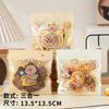 Bolsas para Empaquetar Galletas, Dulces para Hornear, Pan, Pastel de Frijol Mungo, Bolsas de Fondo Plano, Galletas de Copo de Nieve, Bolsas Auto-Sellantes para Empaquetar Alimentos