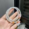 [Rizhao Jinshan] Pulsera de Piedra Ojo de Tigre Citrino Cristal Capilar Dorado Pulsera de Doble Vuelta Joyería con Cuentas Nicho de Alta Gama