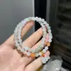Pulsera de Rosa Siciliana Pulsera de Cuentas Cristal de Cabello de Color Regalo Niñas Nicho Pulsera de Cristal de Gama Alta Pulsera Acolchada