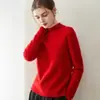 Suéter de Cachemira de Alta Gama para Mujer, de Punto, Cuello Medio Alto con Borde Enrollado, Color Sólido, Versátil, Suave y Cómodo, 100% Cachemira Pura