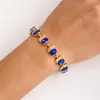 Pulsera de Joyería Colorida con Forma de Luna Nueva Zircón Siete Colores Joyería de Mano Europea y Americana Múltiples Colores Disponibles Pulsera para Mujer