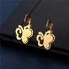 Acero de Titanio Aro de Oreja Metálico Simple Estilo Frío Hebilla de Oreja de Corona Pendientes Estilo Corona Pequeña para Chica Estilo Dulce Coreano Mori