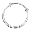 Anillo Sencillo de Plata Brillante con Recubrimiento de Cobre de Larga Duración del Color Puzuo Pulsera para Bebé Ajustable Regalo de Cumpleaños Luna Llena Clásico Versátil