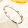 Pulsera de Acero de Titanio con Incrustaciones de Diamantes Corazón para Pareja Moda Tendencia Aliento de Bebé Joyería de Acero de Titanio Completamente Diamantada Pulsera de Acero Inoxidable