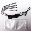 Luz de Atmosfera Musical para Pés de Carro Cghao 36 LEDs SMD Controlada por Voz Oito Cores Controle por App Um para Quatro 5050